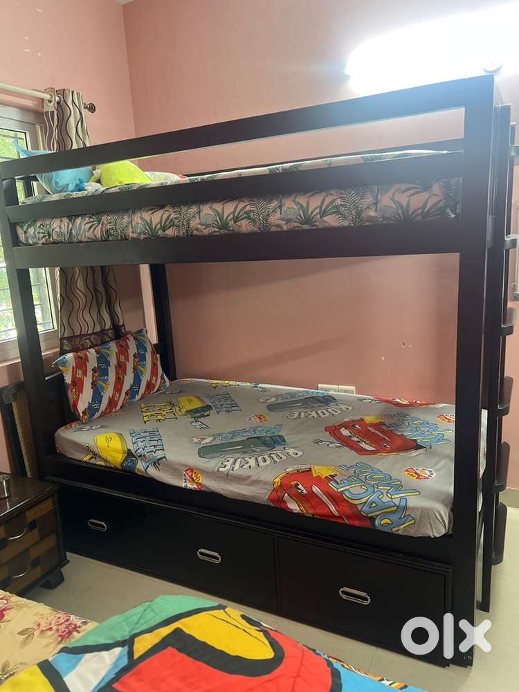 Bunk bed for kids , brown color