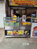 Samosa Kachori with Poha Burner Full Steel Counter only 2 Month Puran