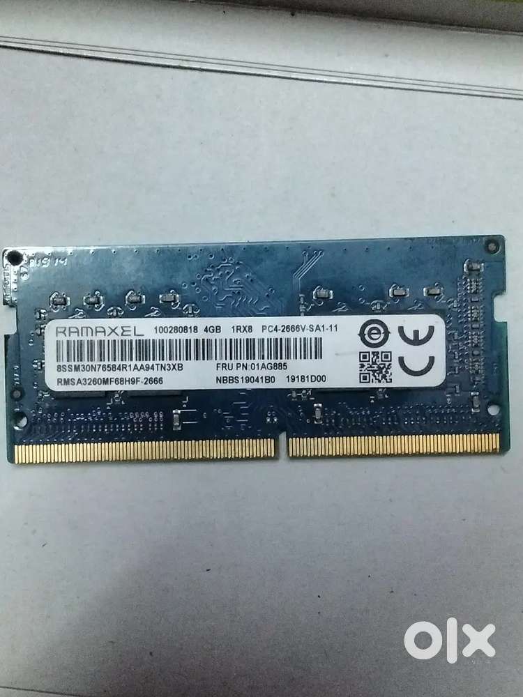 4GB DDR4 Laptop RAM – 2666MHz (RAMAXEL, OEM) – Tested