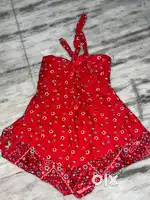 Off shoulder woman top in red colour