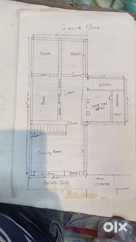 6 BHK+drawing room+lobby ready to move House katra sahab khan Etawah
