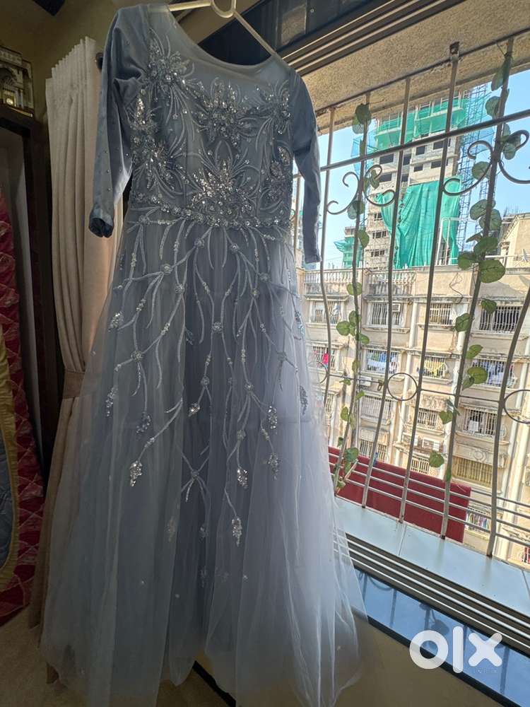 Cloud blue ball gown