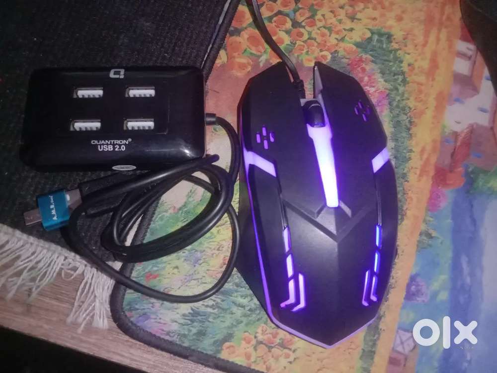 Light mouse. USB HUB