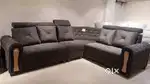L shape sofa set with designing handle and comfortable headrest