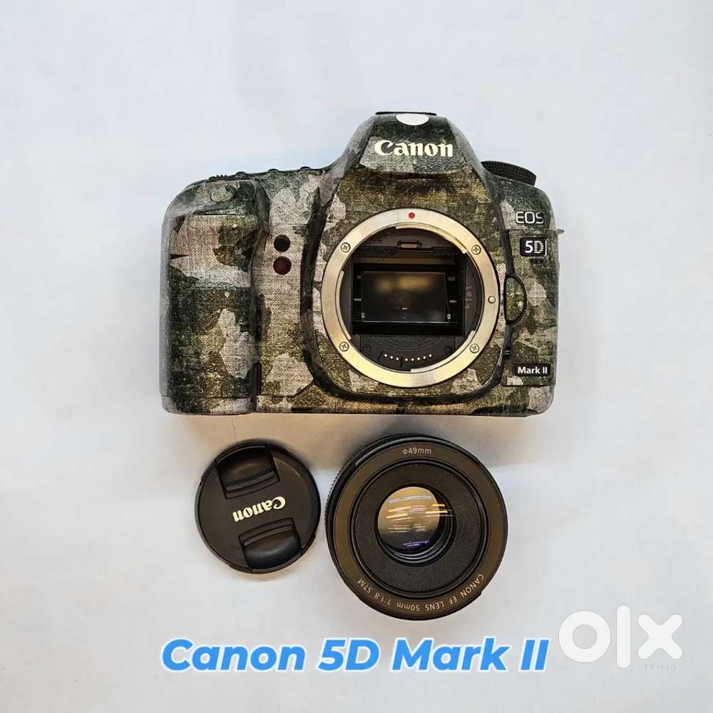 Canon EOS 5D Mark II DSLR Camera with Canon EF 50mm f/1.8 Prime Lens .