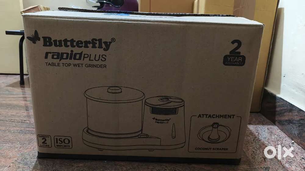 2 Year Warranty Brand New Butterfly Rapid Plus Wet Grinder