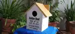 Golden Wooden Bird Nest Handmade