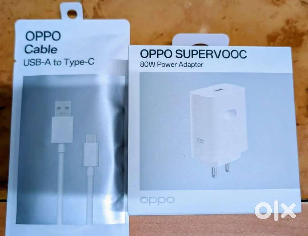 Sealed ఒరిజినల్ 80watt OPPO SUPER VOOC CHARGER/CABLE WITH WARRANTY