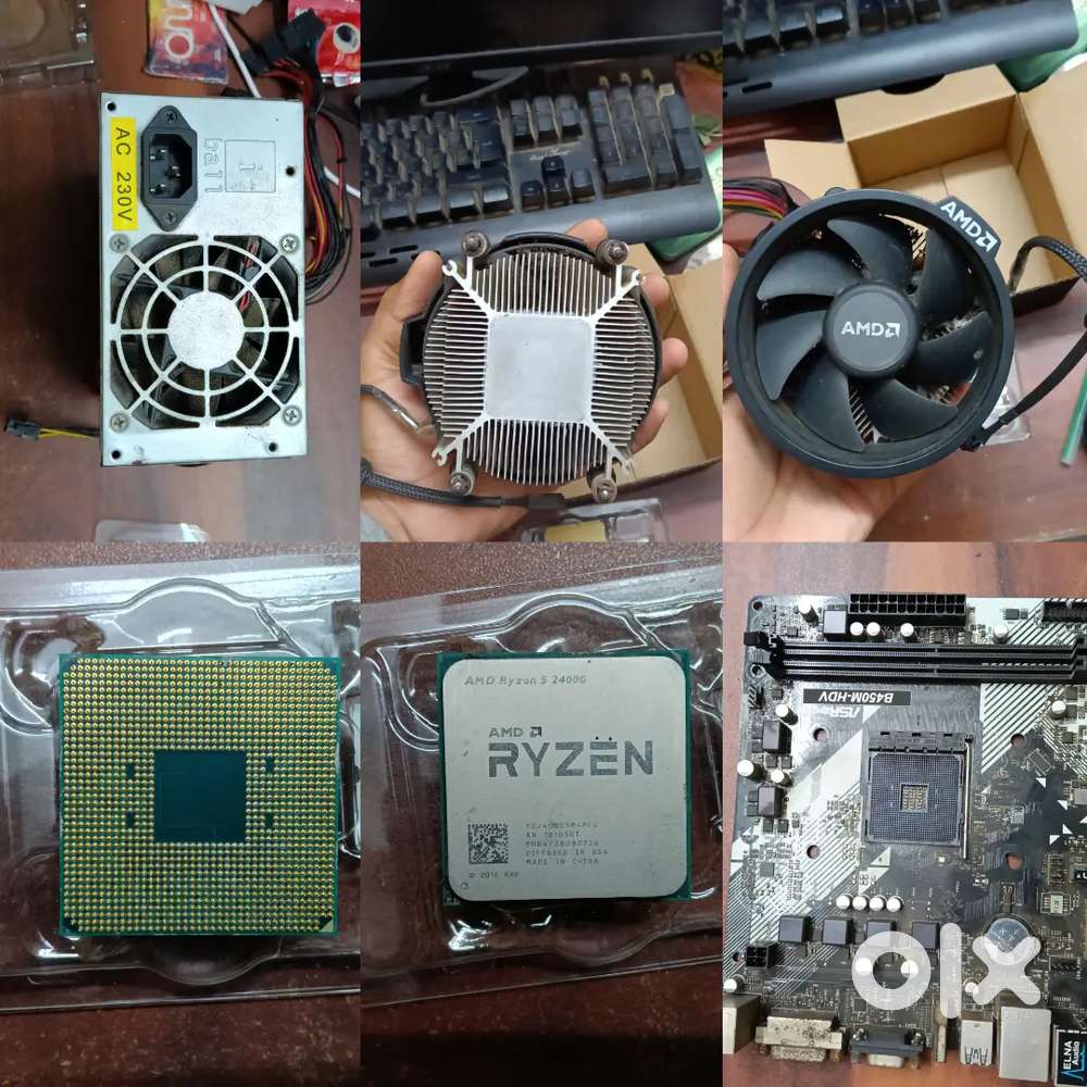 RYZEN 5 2400G AND POWER SUPPLY