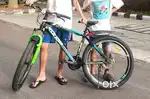 Bicycle with gears in a brand new condition