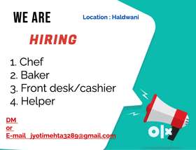 Required staff for a Cafe.1. Baker2. Chef3. Barista / Front desk 4. Server5. Helper