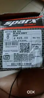 Sparx black grey sandals unused 8 size