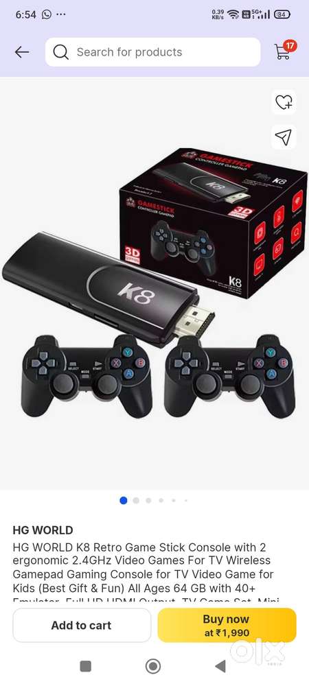 Game stick with 40000 games like gta tekken god of war and retro games