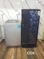 Haier single door refrigerator and lg top load washing machine $