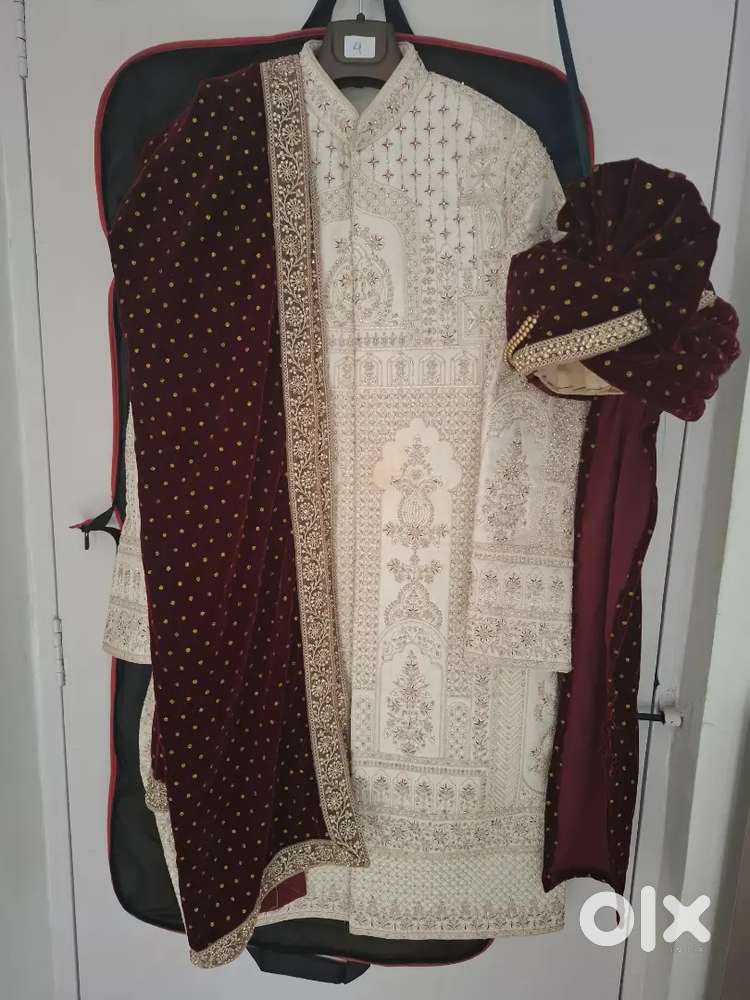 Wedding Sherwani Dupatta and Fheta free