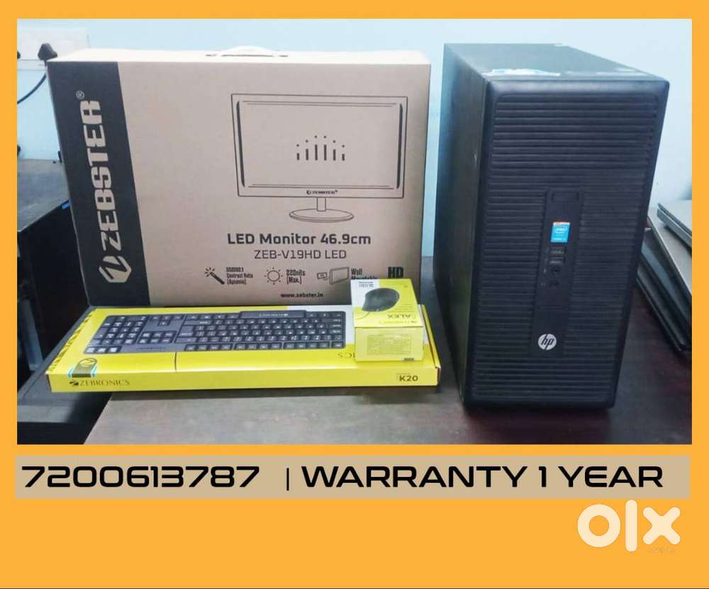 HP COMPUTER SET  MONITOR  CPU i3 4th  graphics 2gb  8gb ram  pc