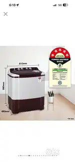 LG 8.5kg 5 star washing machine