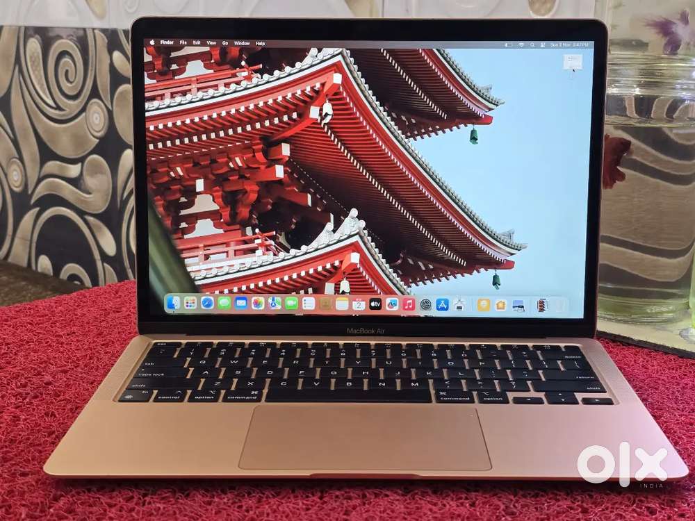 M1 Air 2022 Rose Gold  Macbook 8gb 256gb SSD 13inch Retina Touch iD