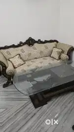 3 seater Royal Carving sofa with Centre table
