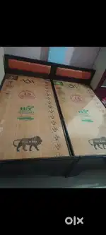 Bed wooden with mattress good quality