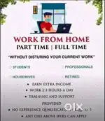 Part time work from home students and house wife