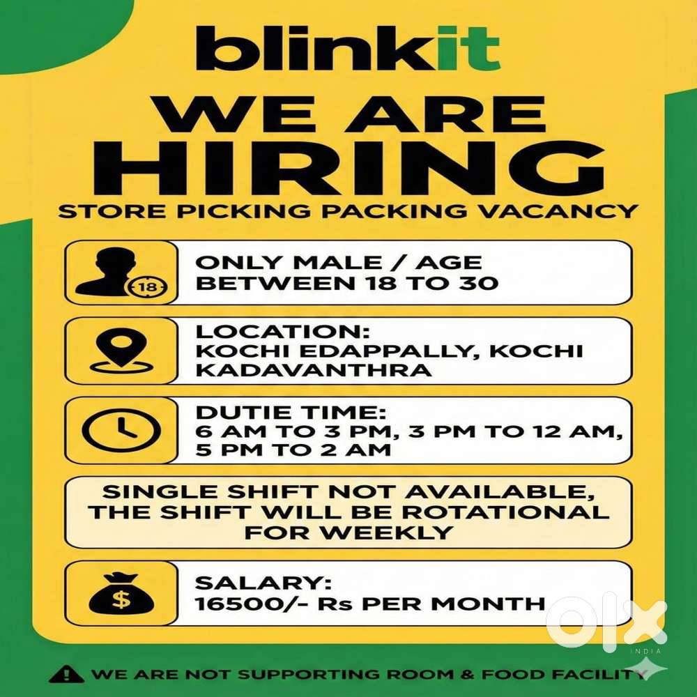 Kaloor Blinkit Picker Vacancy