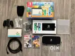 HUGE Nintendo Switch Animal Crossing Edition Console BUNDLE -GAMES
