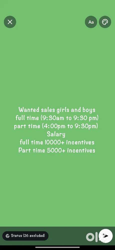 Sales vacancy