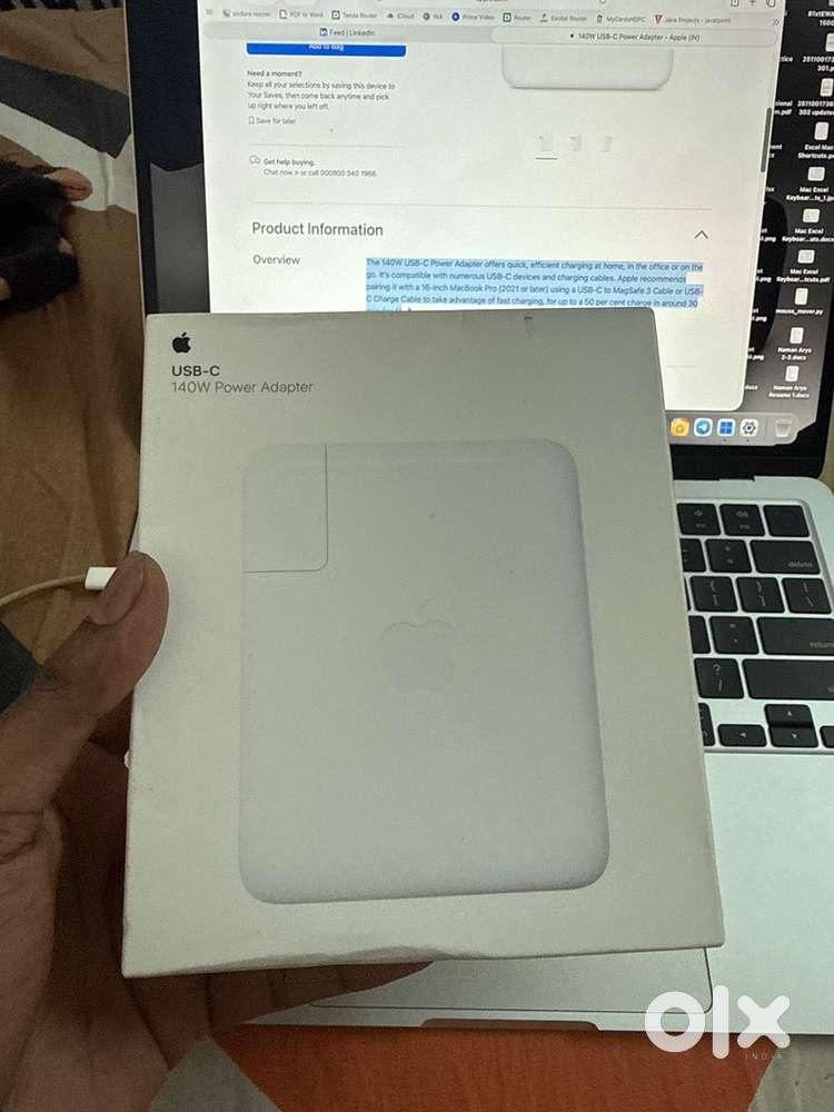 Apple 140W USB-C Power Adapter (Original  Seal Packed  Unused)