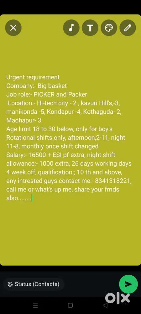 Picker and packer in manikonda