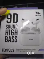 Air pods 9Dd sound high bass tecpods with box and cable