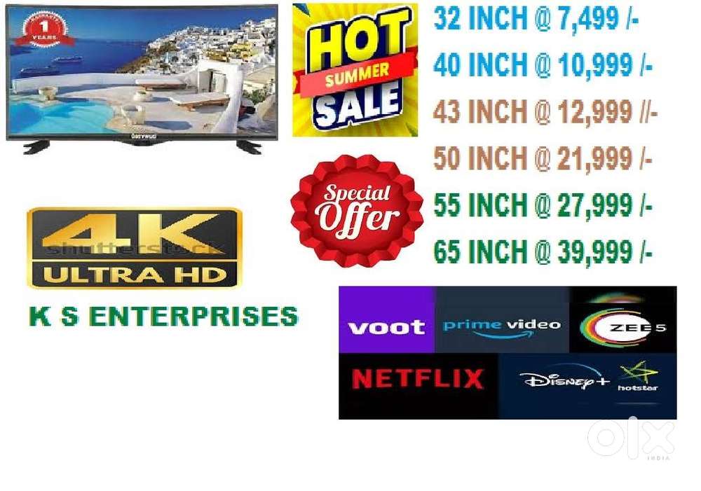 50 INCH SMART LED  TV @ 21,999 /-