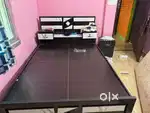 Bed and side drawer