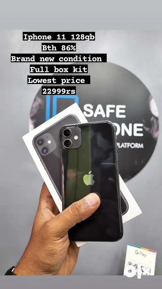 Iphone 11 128gb bth 86% good condition with box kit lowest price