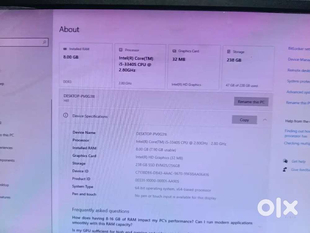 COMPUTER WITH MONITER