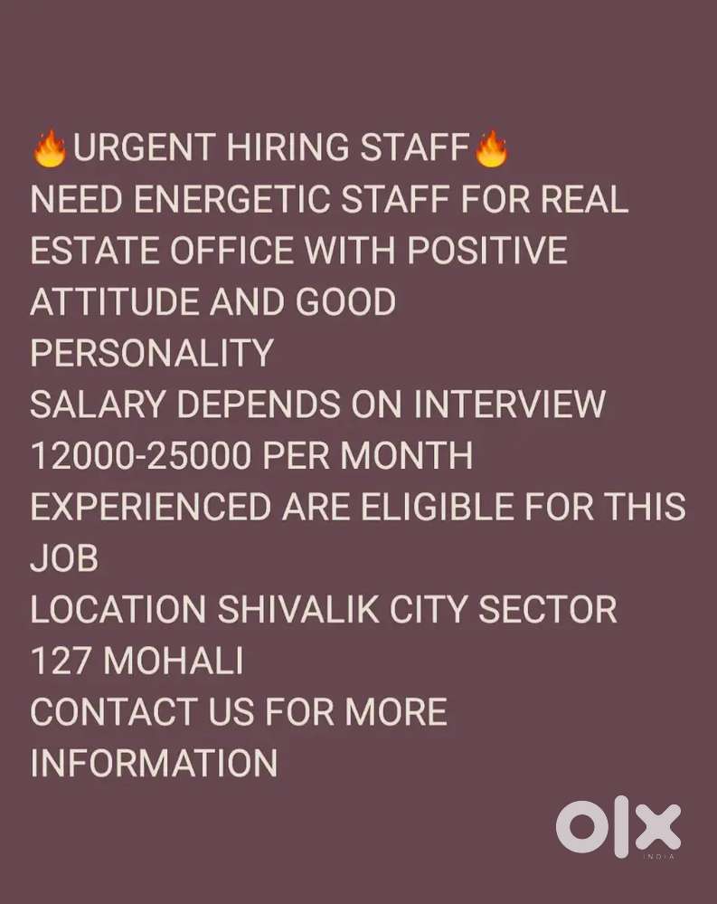 Real estate Job girl' and boy apply