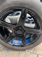 17 inch with tyres.114.3pcd 5 holes less used alloys.