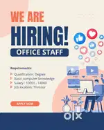 Office staff vacancy available