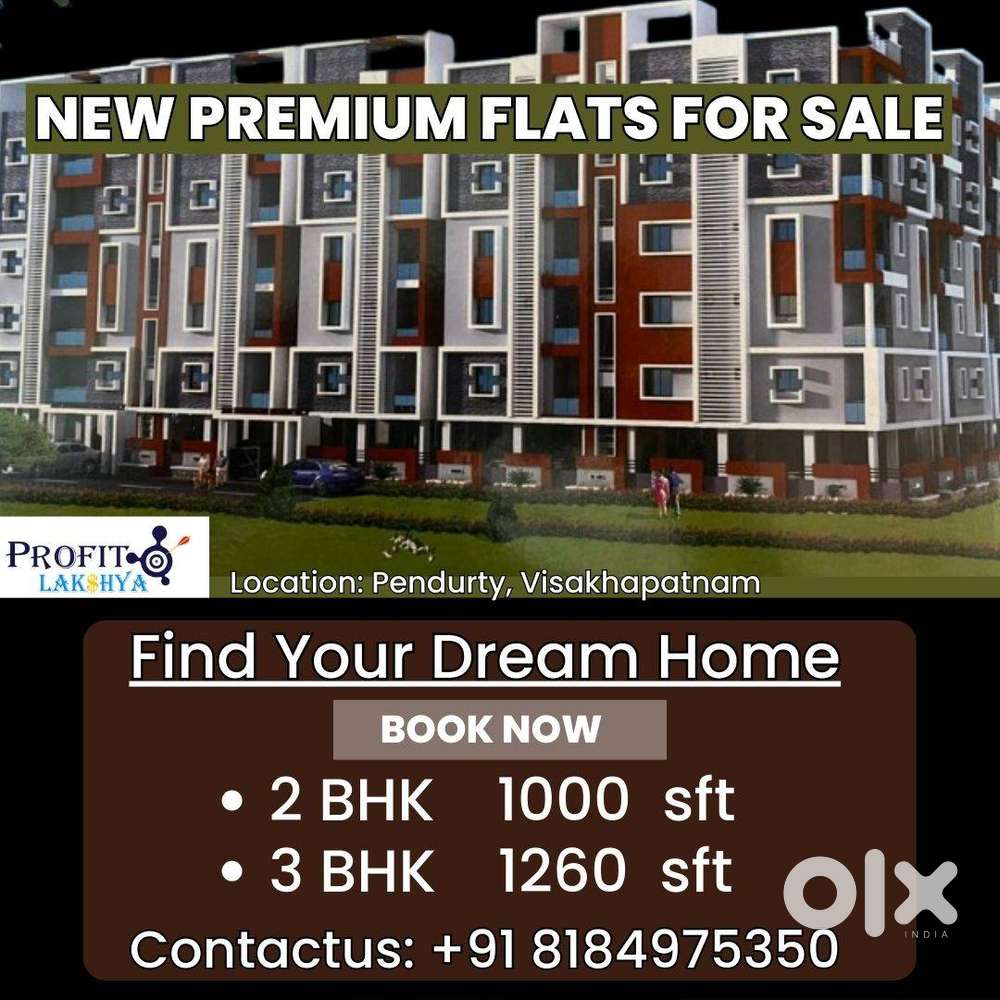 New Premium Flats for Sale near Pendurti area