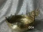 Antique pure brass solid heavy embossed rear urli