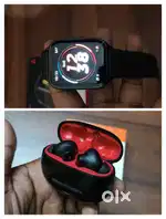 Boat Wave Max Smartwatch and Amazon Basics Earbuds (New 2 months old)