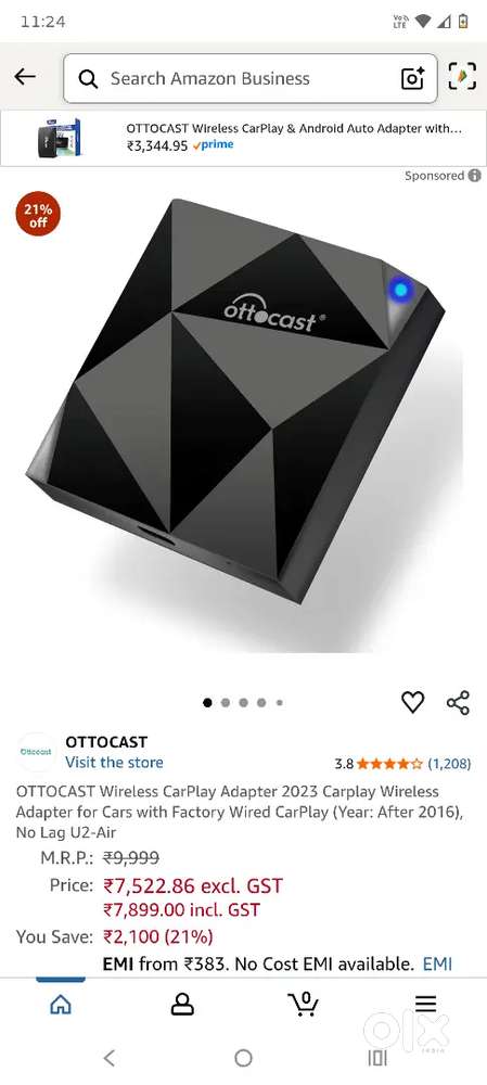 OTTOCAST Wireless Carplay Adapter