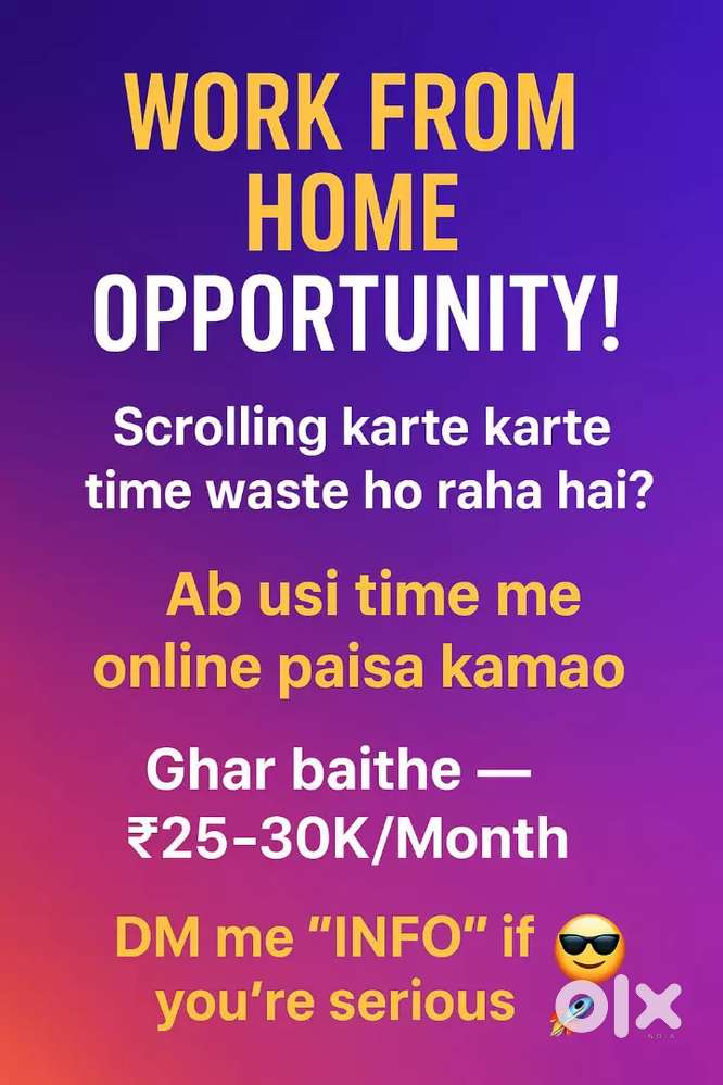 Work from home. Oppor. Tunnity.