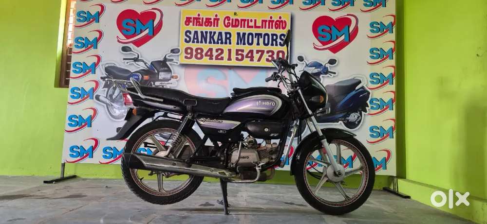 HERO SPLENDOR +; MODEL 2021; SELF STARTER ALLOY WHEEL; BLACK & BLUE  .