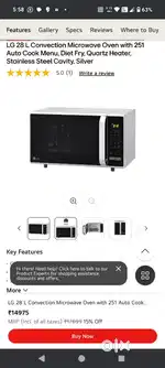 LG microwave oven