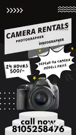 camera  DSLR CAMERA Rent gopro350/-