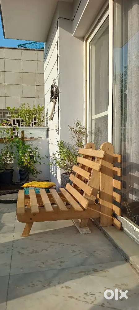 Wooden Sofa cum bed (Futon)