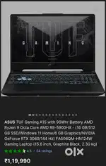 ASUS TUF Gaming A15 | Ryzen 9 5900HX | RTX 3060 |16GB RAM | 512GB SSD