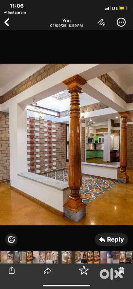 Wooden pillar traditional