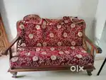 3+2 Seater teak wood sofa